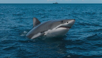 Fototapeta premium Carcharodon carcharias, the Great White Shark species