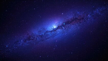 Fototapeta premium Abstract cosmic background with blue and purple star dust textures
