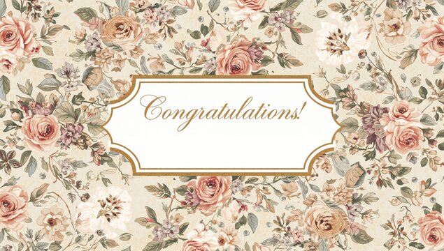 Floral design backdrop featuring a festive greeting