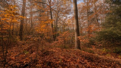 Fototapeta premium Forest Flora During Fall Season