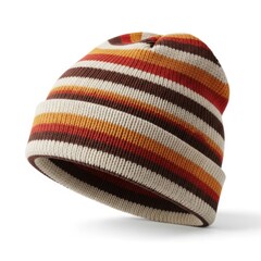Striped knit hat isolated on white background