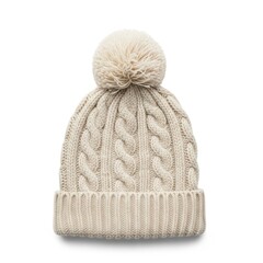 Beanie hat isolated on transparent background isolated on white background