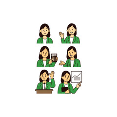 a young woman in a business pose