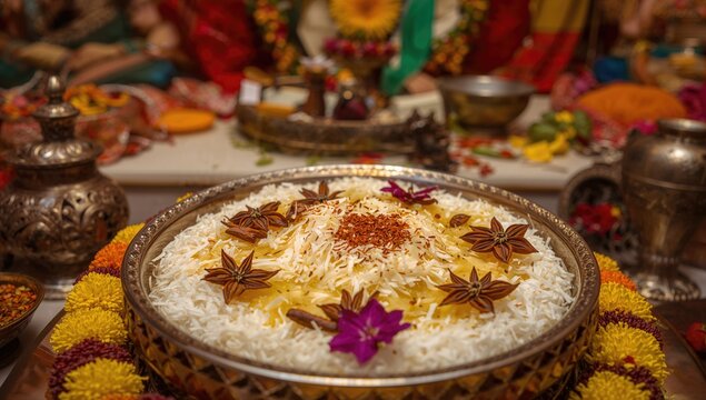 A traditional sweet and tangy dish served during Hindu worship rituals