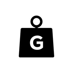 Weight gram icon vector template
