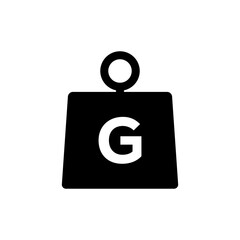 Weight gram icon vector template