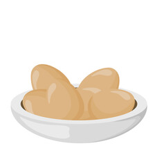Illustration of Eggs in a Bowl