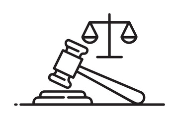 law line icon. one line Icon drawing with white background