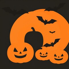 Abstract geometric Halloween design