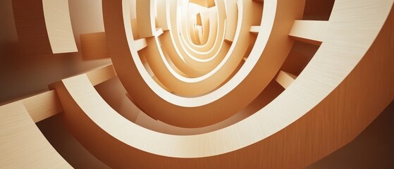 Swirling wooden structures abstract background design