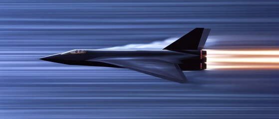 High speed military jet aircraft in flight dynamic motion blur digital illustration