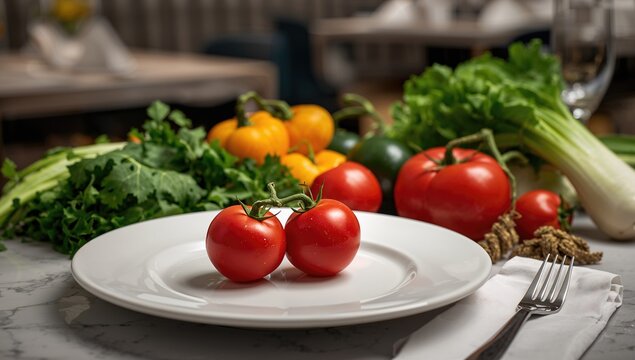 Fresh red tomatoes bursting with rich flavor, perfect for healthy salads and meals