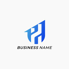 Obraz premium design logo creative letter H and arrow