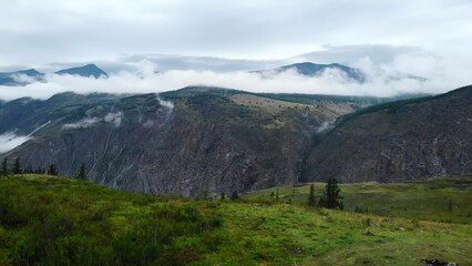 Clouds gently flowing over the kurai steppe and the north chuya ridge. Media