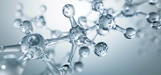 Molecular structure. Scientific research. Medical background. Connection concept