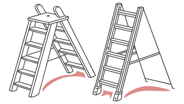 Step up to success with these two handy ladders, perfect for DIY projects and reaching new heights in home improvement and construction tasks with ease