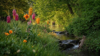 The charm of blossoms along the path, awaiting recognition