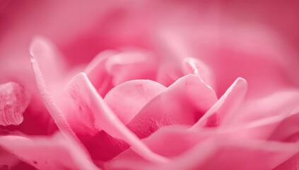 Fototapeta premium Creative depiction of rose petals set against a gently out-of-focus background. Macro shot ideal for patterns, textures, and design elements. Botanical theme.