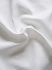 Natural White Fabric Texture With Soft Flowing Folds and Smooth Surface