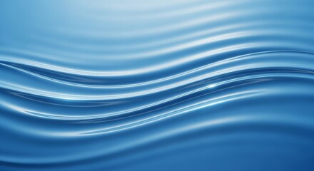 Abstract blue water waves creating a smooth and calming visual effect