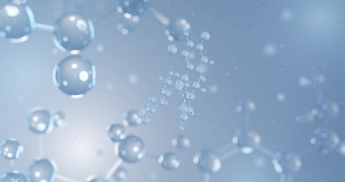 Miconazole rotating 3D model of antifungal, seamless looped video
