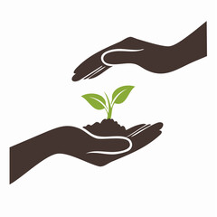 Protecting New Growth: A Visual Representation of Nurturing, Care, and Preservation