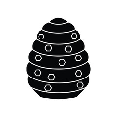 Decorative Beehive Hexagon Pattern Solid Glyph Vector Icon