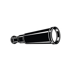 Pirate Spyglass Telescope Vintage Solid Glyph Vector Icon