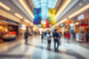 Abstract Blurred Background Suitable for Article Illustration in a Shopping Center