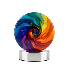 Dynamic Abstract Swirl Art Piece Vibrant Color Harmony and Motion