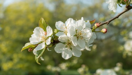 Obraz premium A sprig of blooming apple flowers