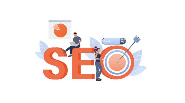 Marketers analyzing data and developing seo strategy