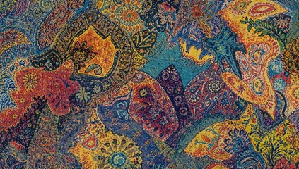 Vibrant patterned cloth for home decor, backdrop, and wrapping paper