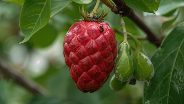 The Buni fruit is a small, red, grape-like fruit packed with various healthful nutrients despite its rarity.