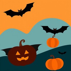 Abstract geometric Halloween design