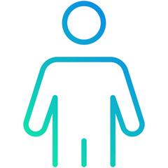person gradient line icon