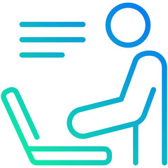 computer user gradient line icon
