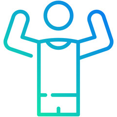 fitness gradient line icon