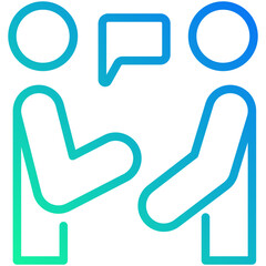 conversation gradient line icon