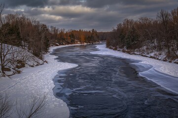 Autumn Landscape The River With