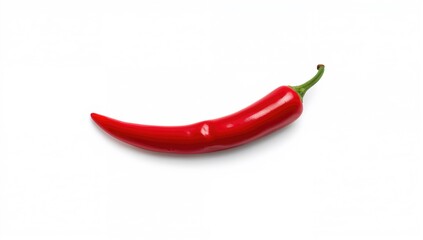 Spicy chili peppers on a white background with clipping path