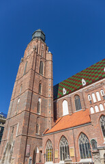 Breslau, Polen, Rynek – der Marktplatz mit altem Rathaus.