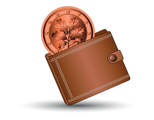 Eurocoin 1 cent Germany. A eurocoin Germany in 1 cent into the wallet.