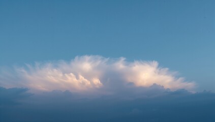 Fototapeta premium Morning Sky with Intense Blue Clouds as Backdrop