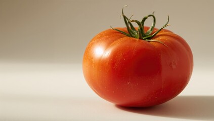 Detailed view of an old-fashioned red tomato