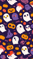 halloween seamless pattern