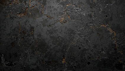 Charred metallic rough surface with soot stains