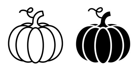 Two style pumpkins illustration design