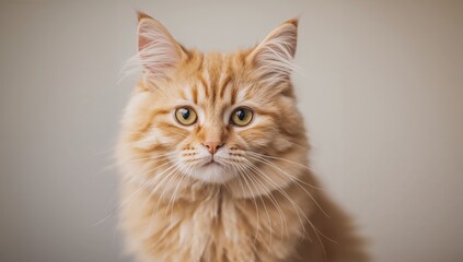 Obraz premium Adorable feline facing forward with an intense gaze