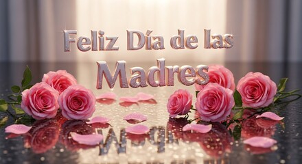 Pastel Floral Design for Mother’s Day Delicate Spanish Greeting Art feliz dia de las madres